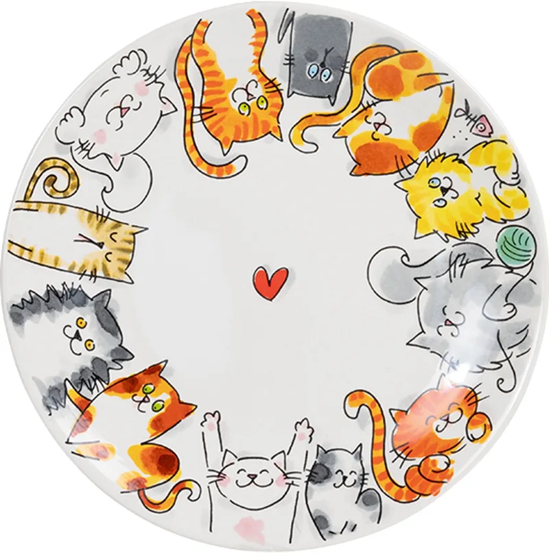 Specials, Dier: bord 22 cm Cat by Blond Amsterdam in Multicolour – product photo