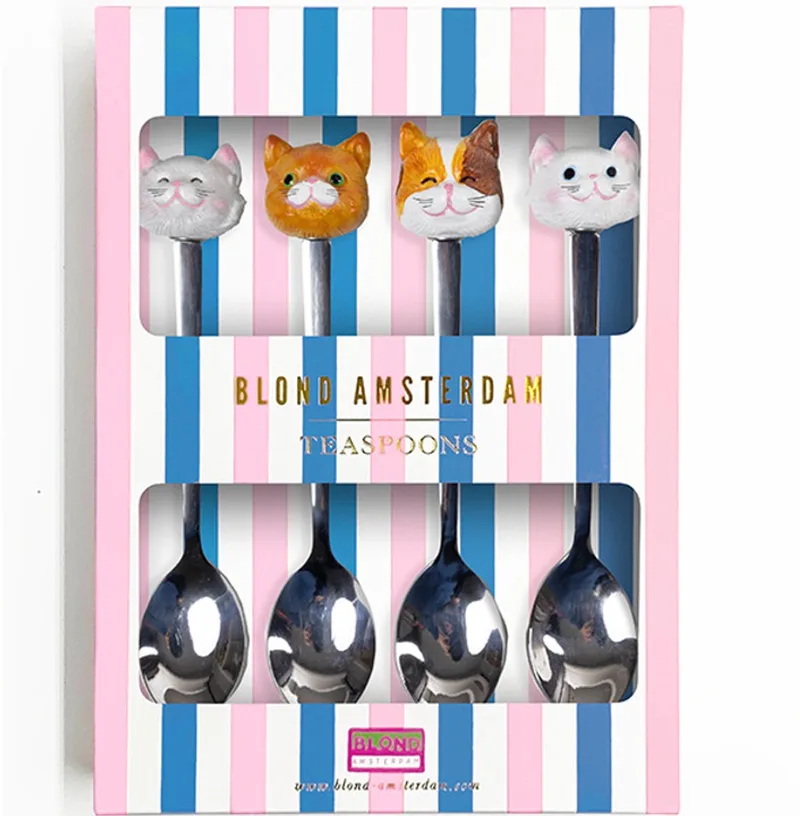 Specials, Dier: set theelepels Cat by Blond Amsterdam in Multicolour – product photo