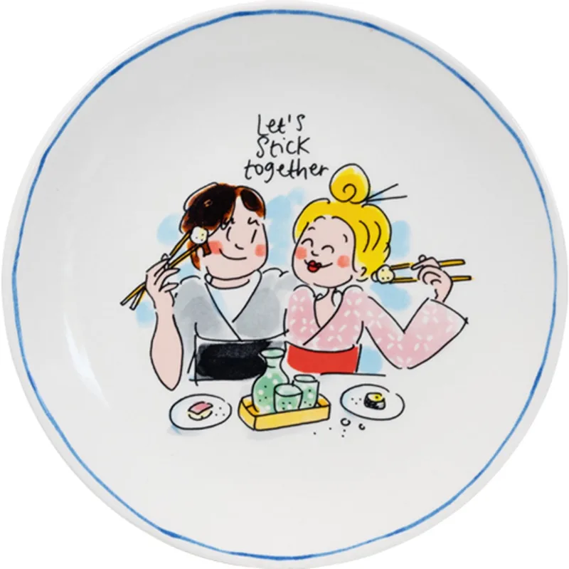 Sushi: bord 18 cm stick together de Blond Amsterdam en Multicolore – photo produit