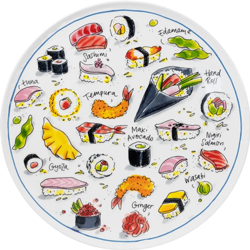 Sushi: serveerschaal 31 cm by Blond Amsterdam in Multicolour – product photo