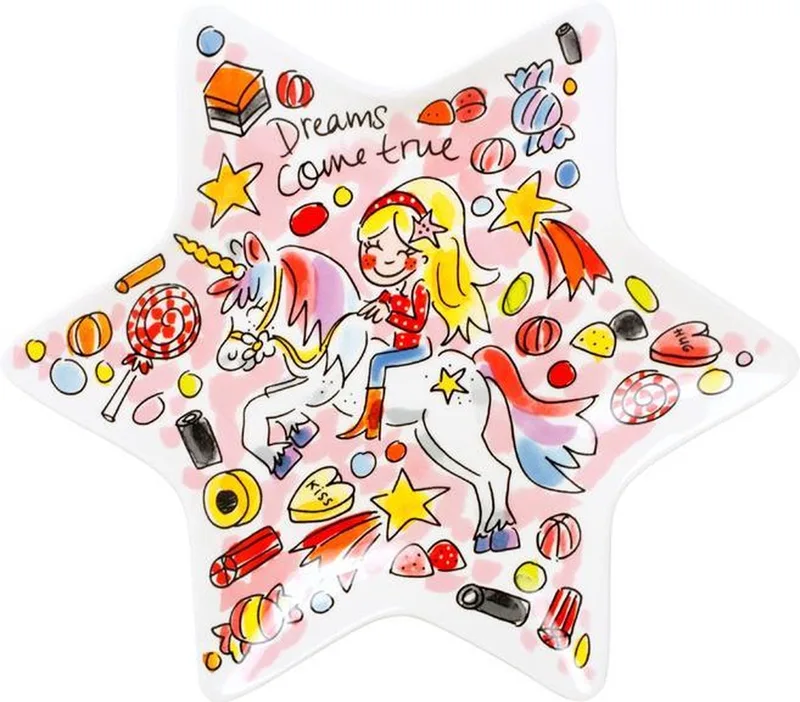 Unicorn 3D Bord - Ster - 22 cm by Blond Amsterdam in Multicolour – product photo