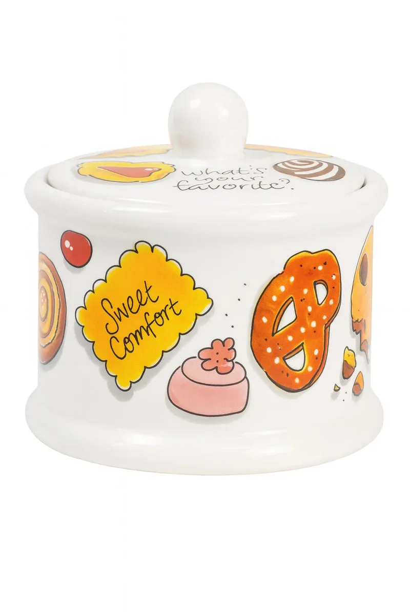 Voorraadpot - 12.5cm - Cozy Days - Sweet comfort - Koekjestrommel de Blond Amsterdam en Blanc – photo produit