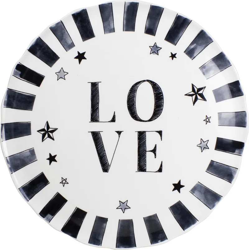 X Noir - Bord Love - 31 cm by Blond Amsterdam in Multicolour – product photo