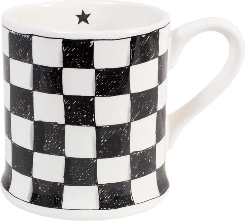 X NOIR: MUG CHECKERED by Blond Amsterdam in Multicolour – product photo