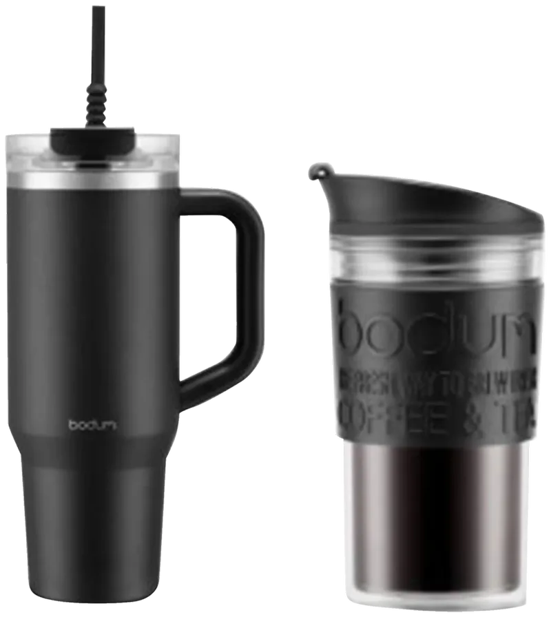 Reisebecher TRAVEL MUG, Geschenk Set 2in1 von Bodum in Schwarz – Produktfoto