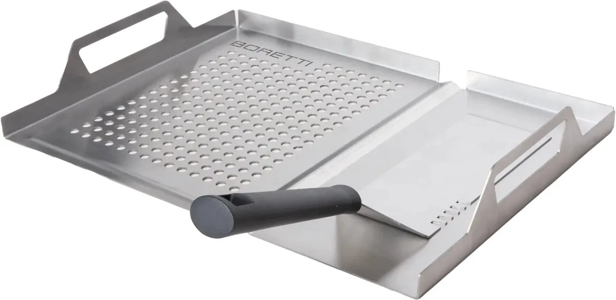 Boretti 2-in-1 grill tray met spatel by Boretti in Silver – product photo