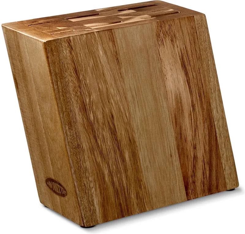 Messenblok - Gemaakt van - Een elegant en stijlvol messenblok, omdat deze messen een podium verdienen. by Boretti in Acaciahout – product photo