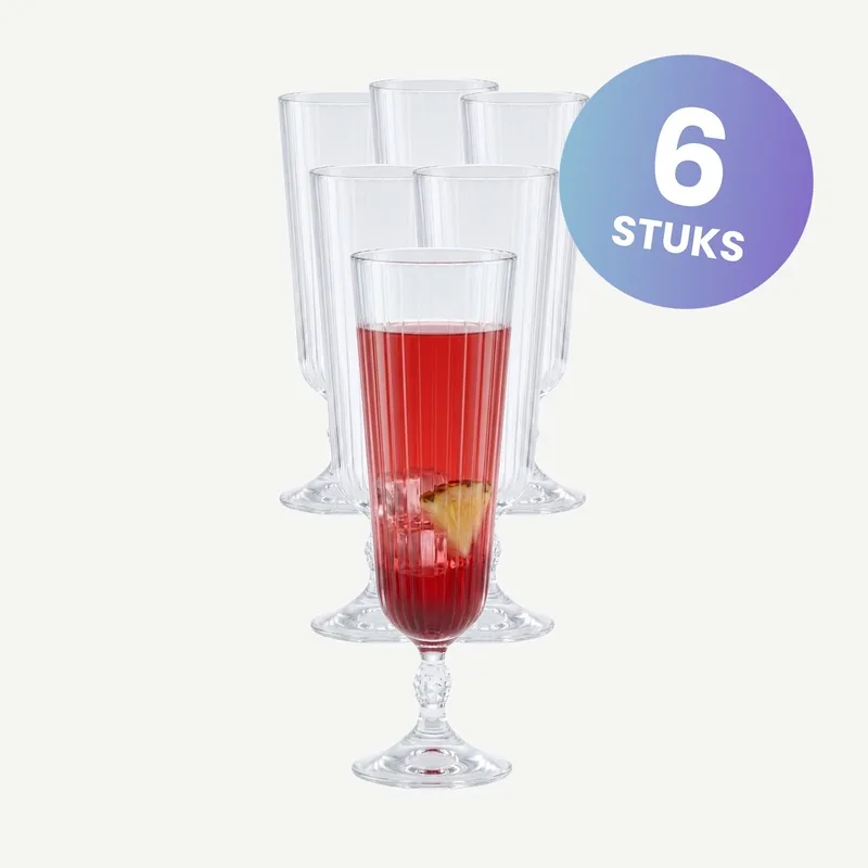 America'20s Cocktailglazen 27,5 cl / 275 ml Sling | Set van 6 Stuks | Geschikt voor Thuis en Bar | Glas | Vaatwasserbestendig van Bormioli Rocco in Transparant – productfoto