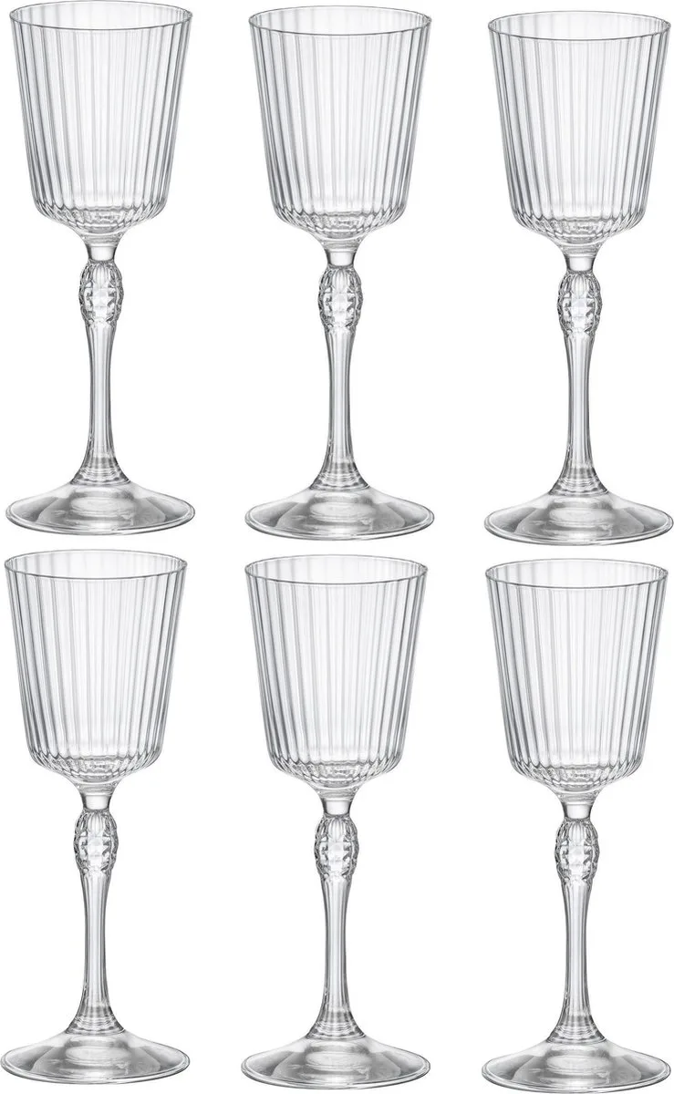 America'20s Likeurglazen 8 cl / 80 ml Cordinal | Set van 6 Stuks | Geschikt voor Likeur en Digestief | Glas | Vaatwasserbestendig de Bormioli Rocco en Transparent – photo produit