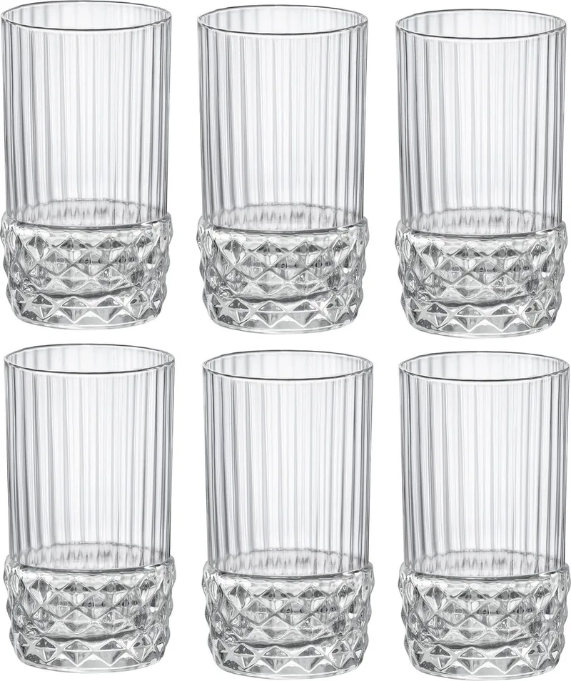 America'20s Shotglazen 8 cl / 80 ml | Set van 6 Stuks | Geschikt voor Sterke Drank | Glas | Vaatwasserbestendig | Voor Thuis en Horeca by Bormioli Rocco in Transparent – product photo