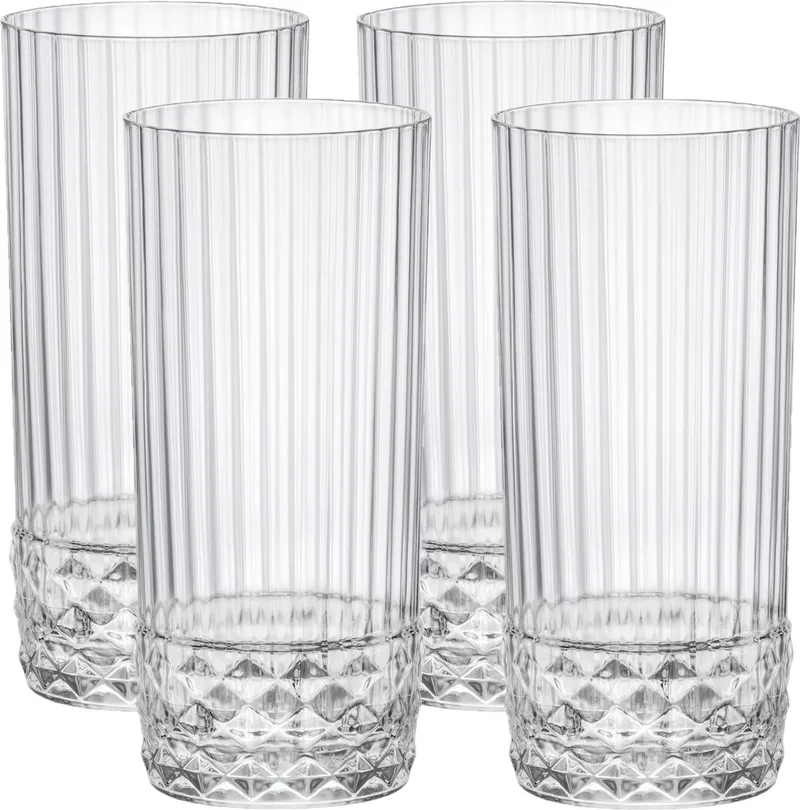 America's longdrink glas - 49 cl - Set-4 fra Bormioli Rocco i Gennemsigtig – produktbillede