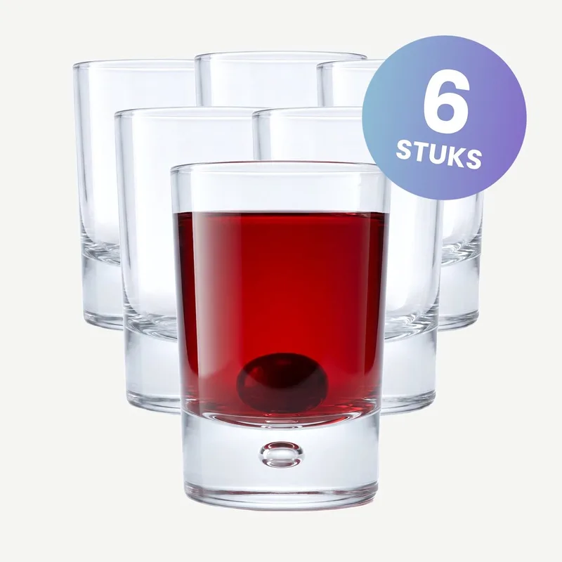 Barglass Shotglazen 5 cl / 50 ml | Set van 6 Stuks | Geschikt voor Sterke Drank | Glas | Vaatwasserbestendig | Voor Thuis en Horeca de Bormioli Rocco en Transparent – photo produit
