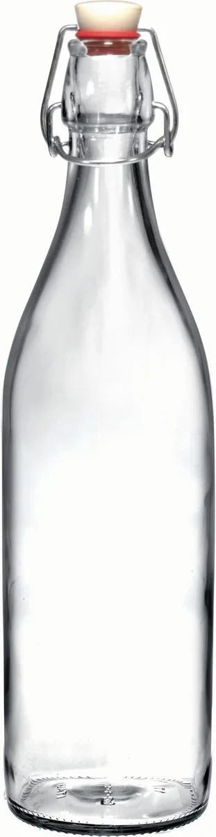 beugelfles / waterfles - 1000 ml - weckfles - Karaffen van Bormioli Rocco in Transparant – productfoto