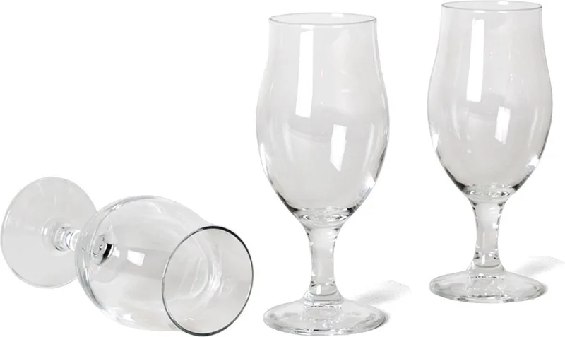 Bierglazen - 3x - speciaalbier glazen - op voet - 260 ml de Bormioli Rocco en Transparent – photo produit