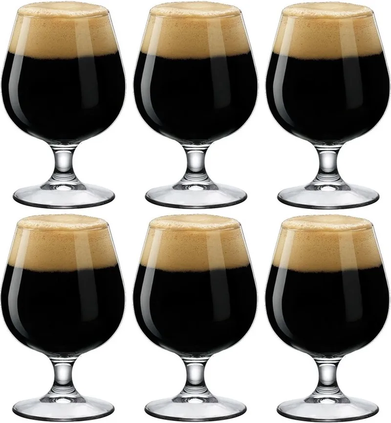Bierglazen/bierbokalen - 6x stuks - 500 ml - Bierglazen voor speciaalbier - bokbier de Bormioli Rocco en Transparent – photo produit