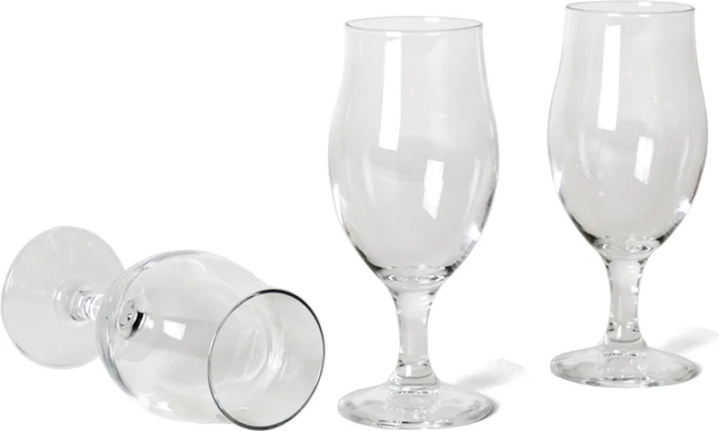 Bierglazen Speciaalbier op voet - 520 ml - 20 cm - 3x stuks - Hoge luxe glazen by Bormioli Rocco in Transparent – product photo