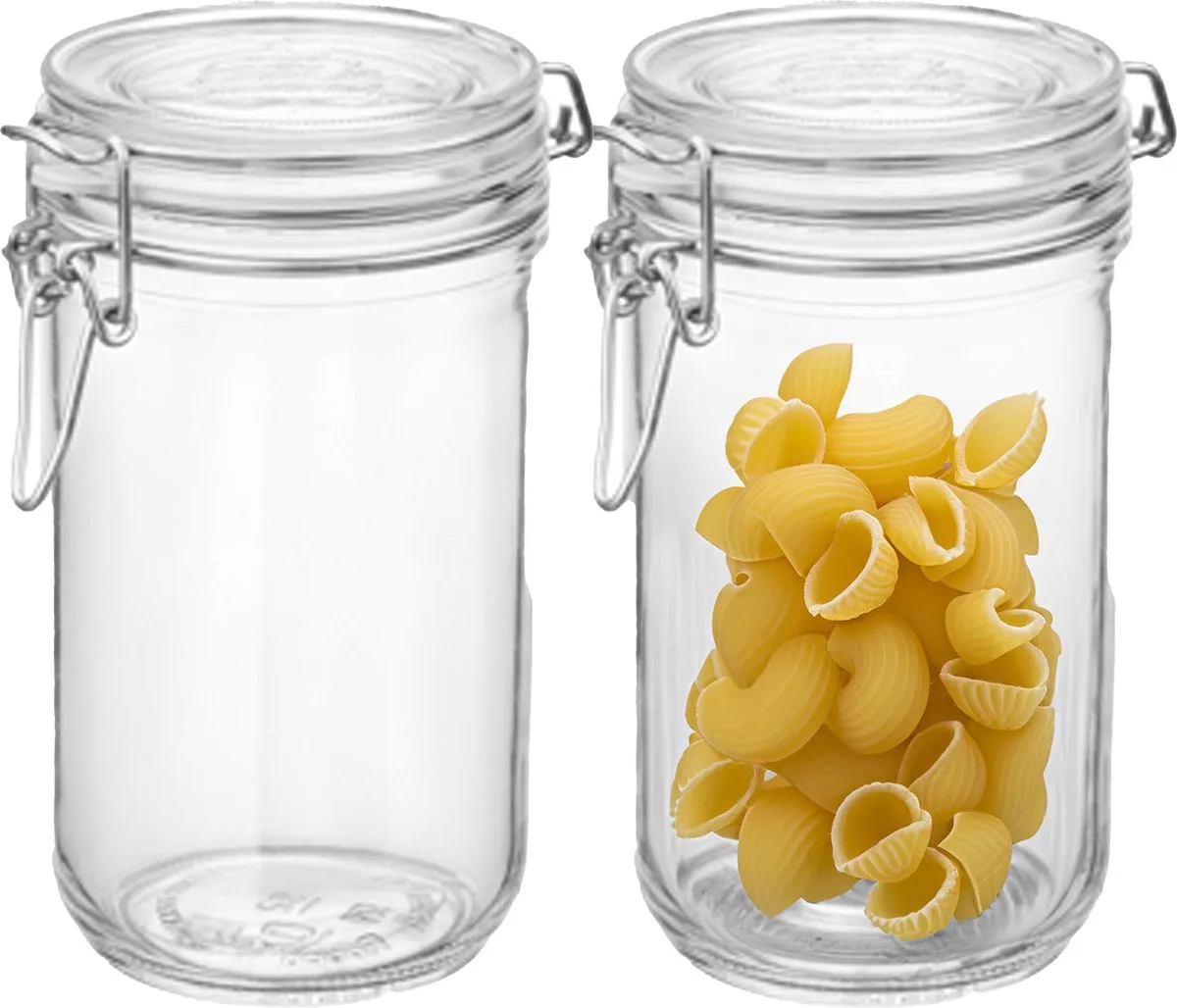 Bormiolo Rocco Set van 2 weckpotten - glas - 0,75 L by Bormioli Rocco in Transparent – product photo