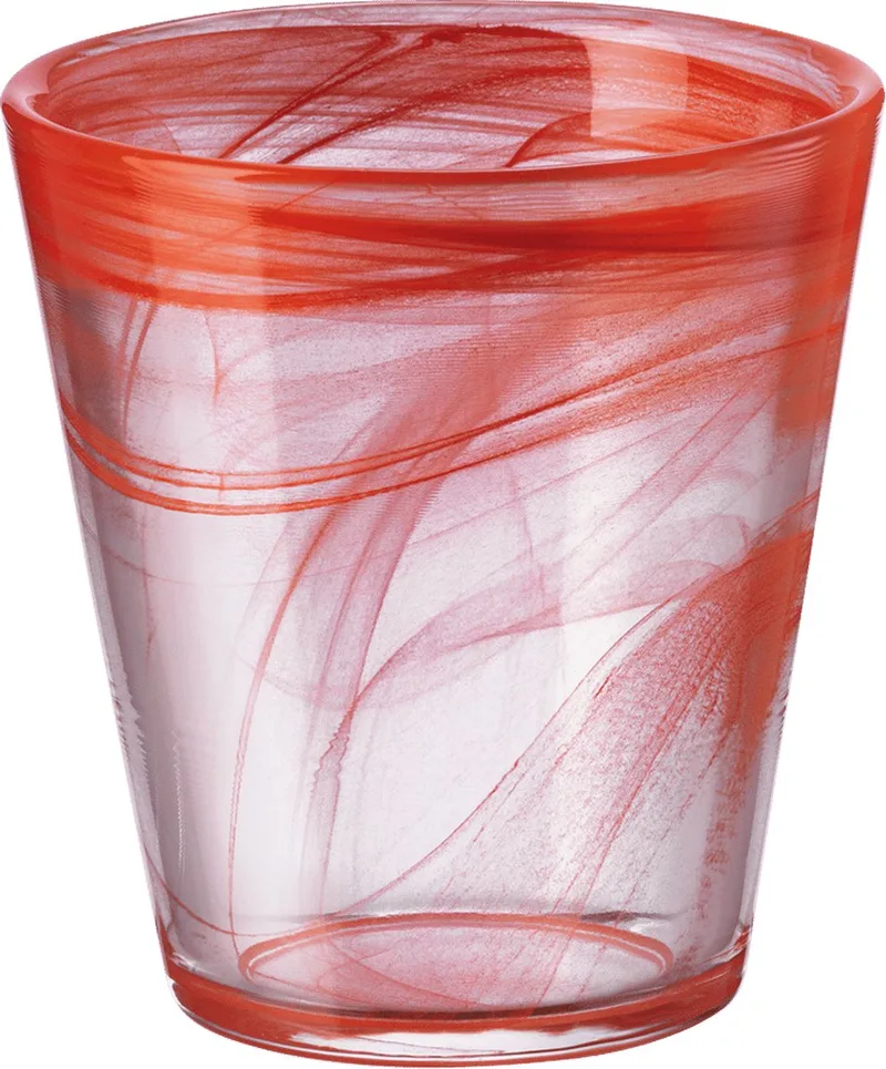 Capri Tumblers 37 cl / 370 ml | Set van 6 Stuks | Drinkglazen voor Water, Sap en Frisdrank | Glas | Vaatwasserbestendig von Bormioli Rocco in Rot – Produktfoto