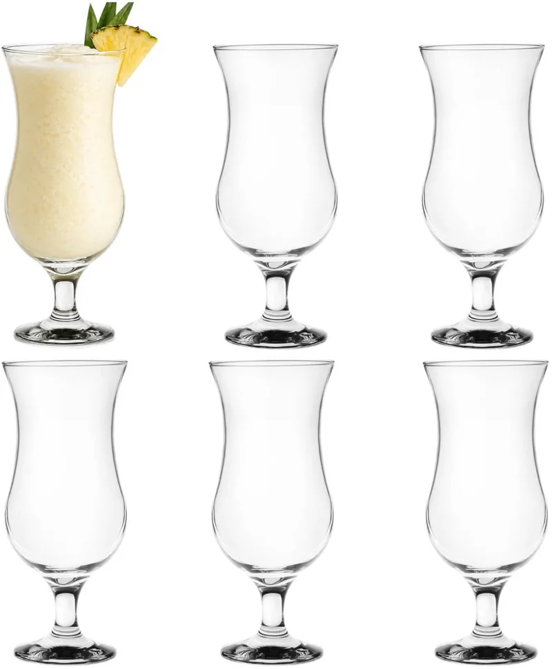 Cocktail glazen - 6x stuks - 400 ml - glas - pina colada glazen by Bormioli Rocco in Transparent – product photo