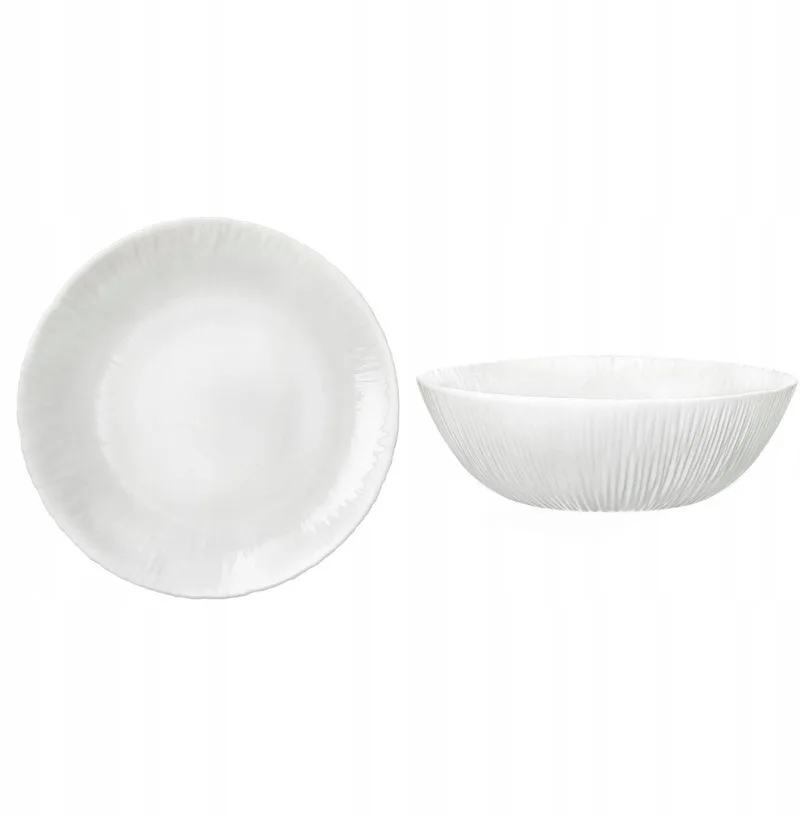 Coconut: 21cm dessertbord + 15cm saladeschaal by Bormioli Rocco in White – product photo