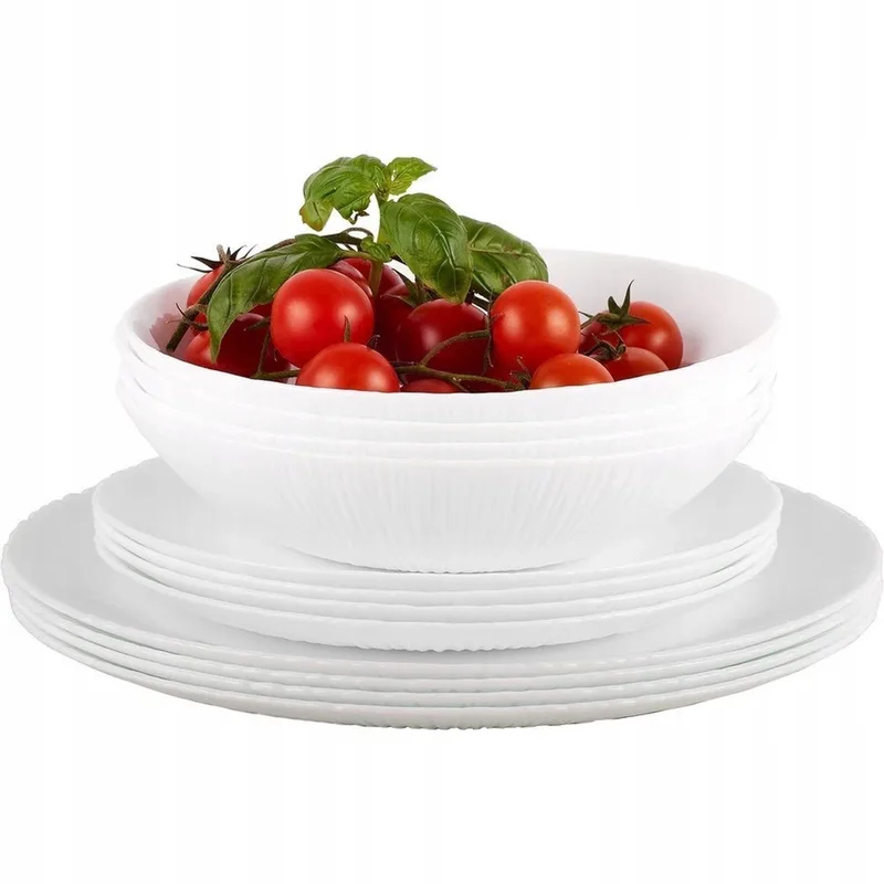 Coconut Servies 18-delig voor 6 personen by Bormioli Rocco in Opal White – product photo