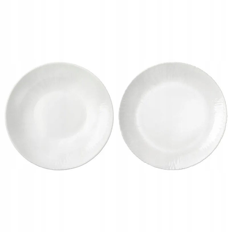 Coconut servies: diep 20cm & plat 27cm bord fra Bormioli Rocco i Hvid – produktbillede