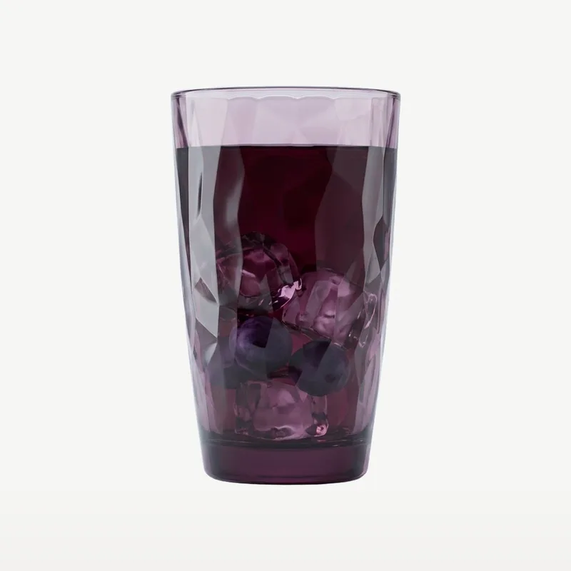 Diamond Longdrinkglazen 47 cl / 470 ml | Set van 6 Stuks | Geschikt voor Cocktails en Frisdrank | Glas | Vaatwasserbestendig från Bormioli Rocco i Lila – produktbild