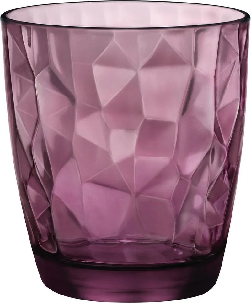 Diamond Tumbler - 30 cl - 6 stuks von Bormioli Rocco in Lila – Produktfoto