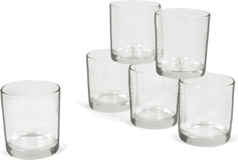 Drinkglazen - 6 stuks - glas - 240 ml - Glazen - Drinkglas/waterglas/tumblerglas by Bormioli Rocco in Transparent – product photo