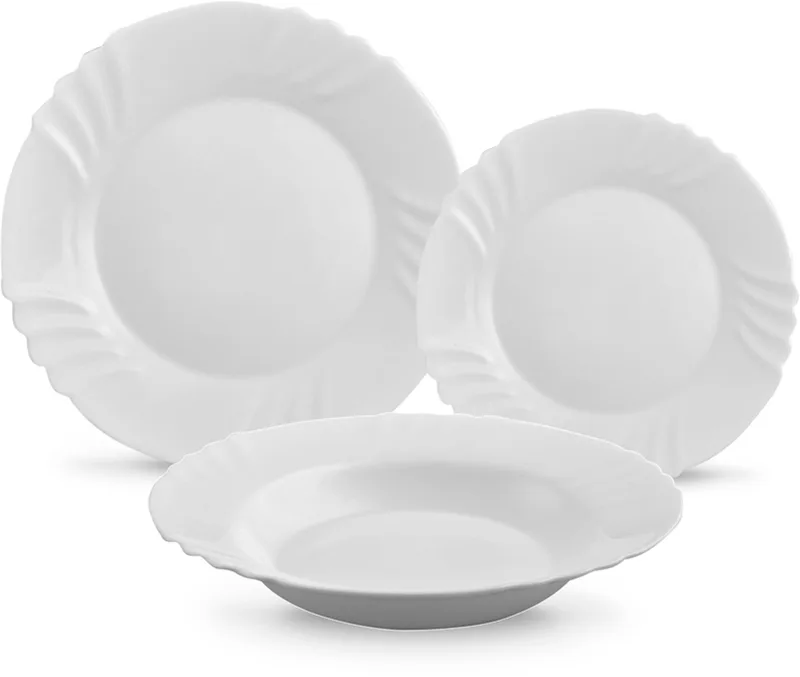 Ebro 18-delig servies voor 6 personen de Bormioli Rocco en Blanc – photo produit