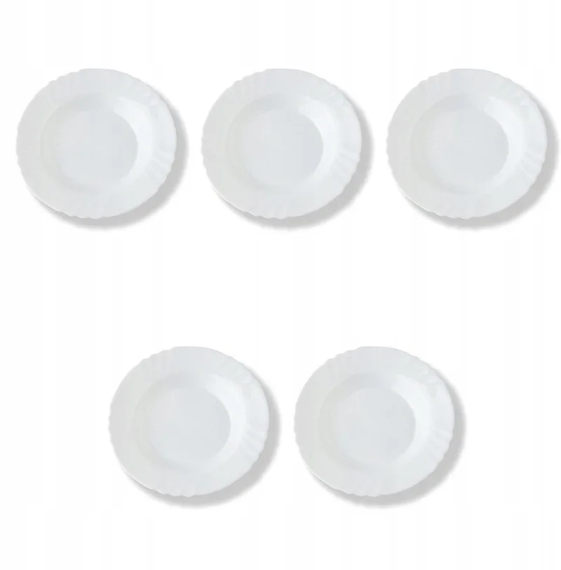 Ebro Diepe Borden 5 st. - 24 cm, Opaal Glas by Bormioli Rocco in White – product photo