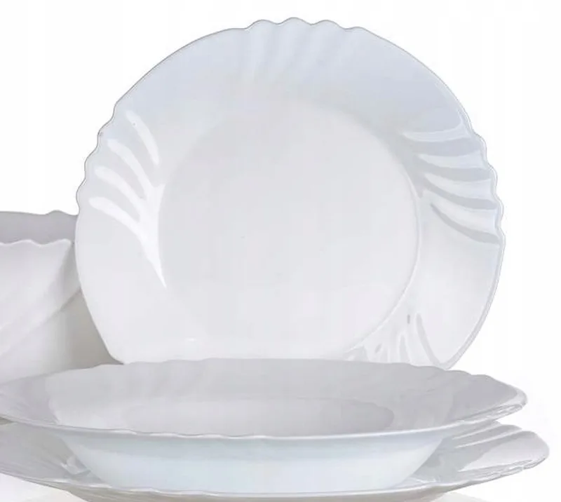 Ebro Diner Servies Set 19 Delen Glas voor 6 Personen by Bormioli Rocco in White – product photo