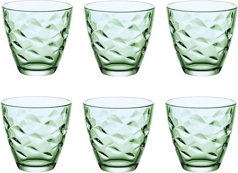 Flora Verde glazen 260 ml - Set-6 by Bormioli Rocco in Green – product photo