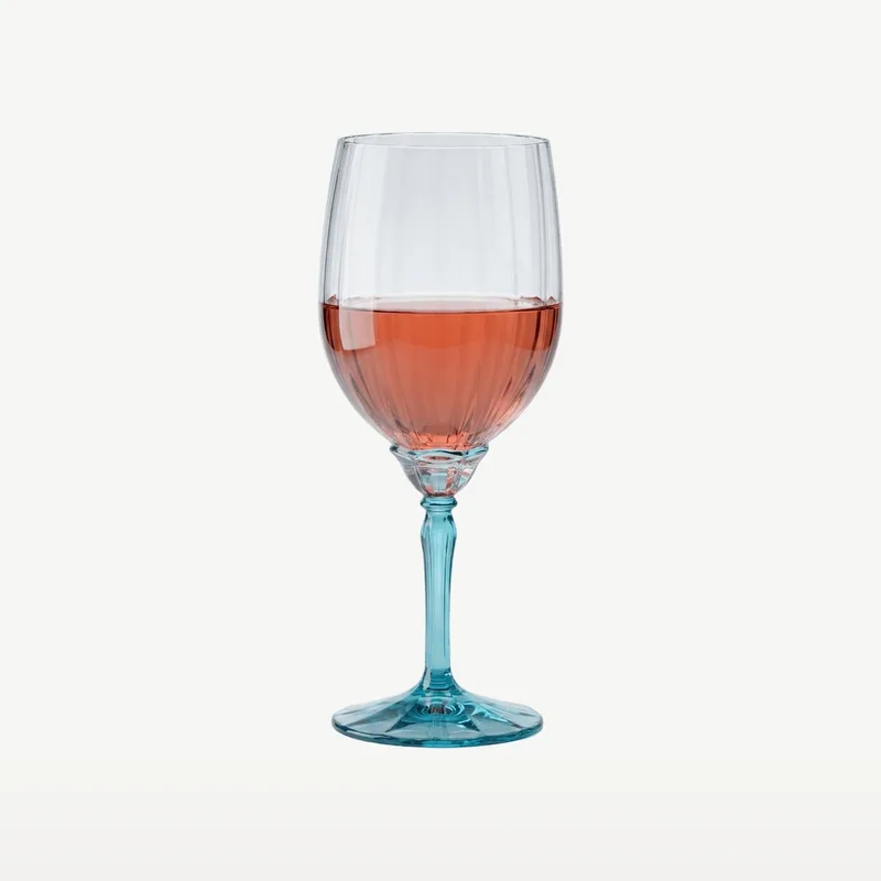 Florian Wijnglazen 53,5 cl / 535 ml Blauw | Set van 4 Stuks | Geschikt voor Rode Wijn | Glas | Vaatwasserbestendig von Bormioli Rocco in Transparent – Produktfoto