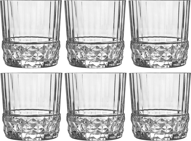 GLAMOMAX'S Choice - Transparante Retro Waterglazen '20s - 37 cl - 6 stuks - Drinkglazen - Vaatwasserbestendig - Vintage glaswerk von Bormioli Rocco in Transparent – Produktfoto