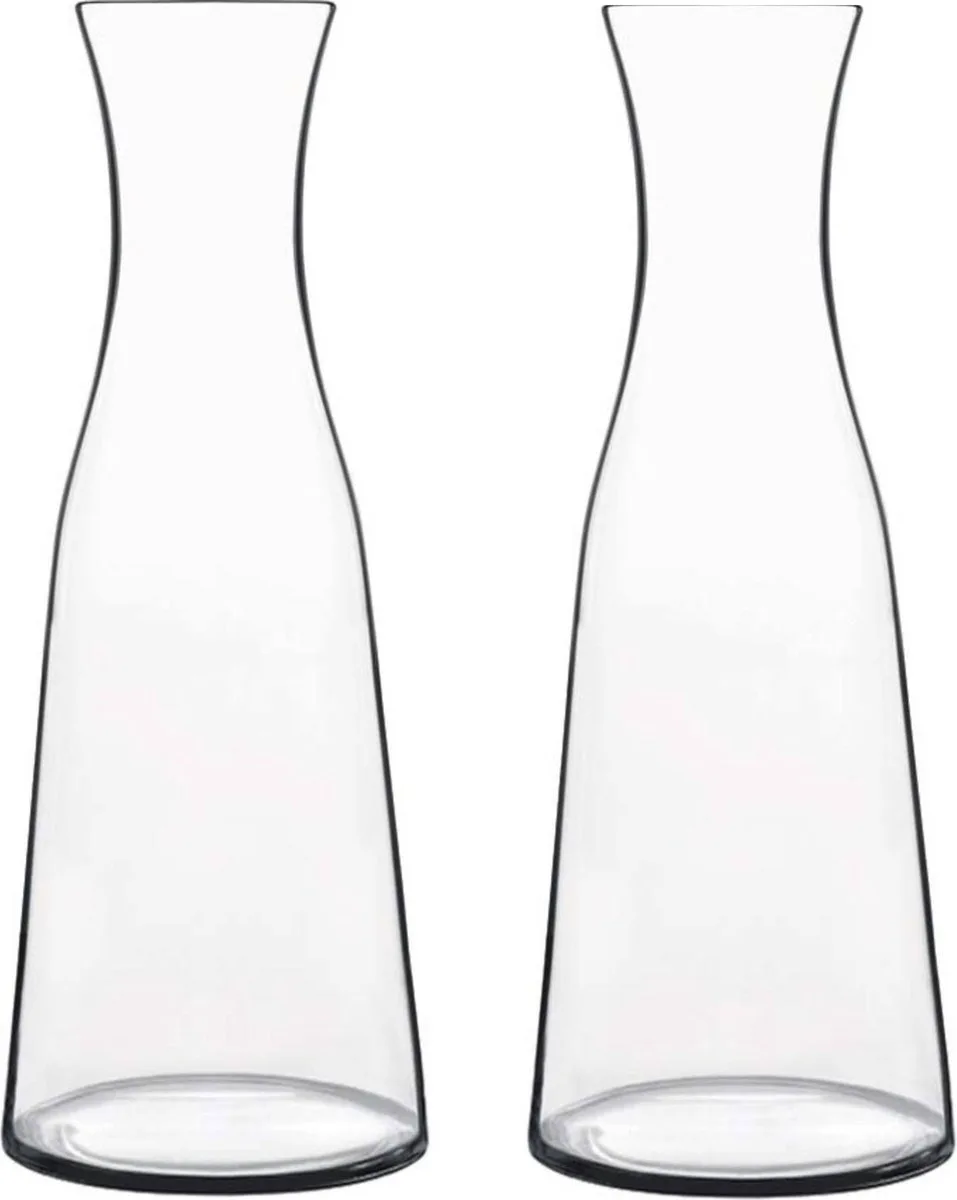 Glazen water karaffen van 1 Liter - 3x - Atelier- Sapkannen/waterkannen/schenkkannen - H28 cm van Bormioli Rocco in Transparant – productfoto
