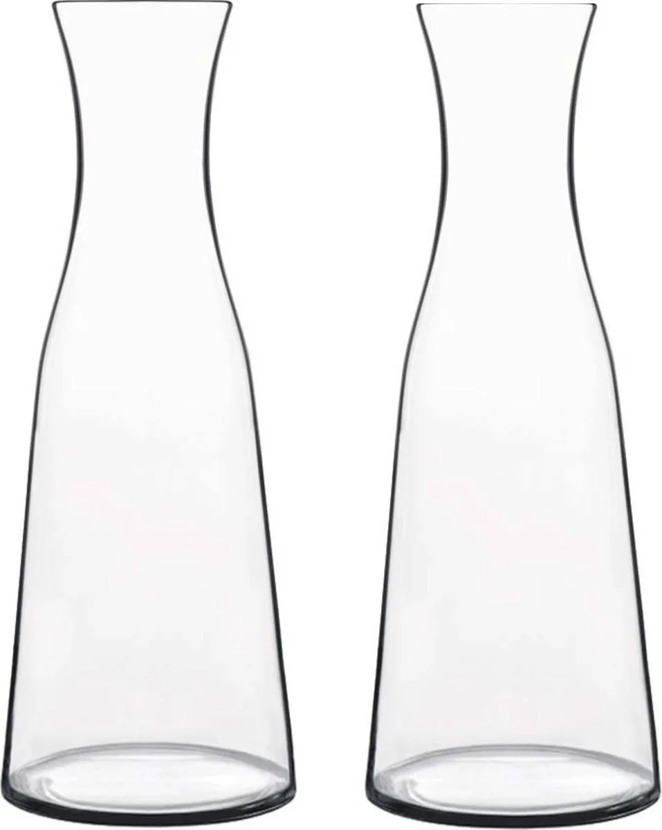 Glazen water karaffen van 1 Liter - 4x - Atelier- Sapkannen/waterkannen/schenkkannen - H28 cm van Bormioli Rocco in Transparant – productfoto
