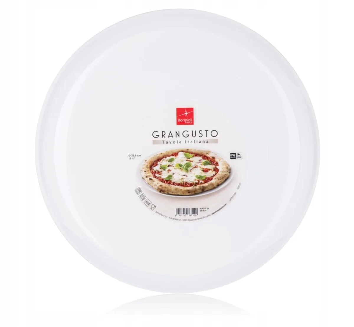 Grangusto Pizzabord 33 cm - Gehard Glas, Vaatwasserbestendig från Bormioli Rocco i Vit – produktbild