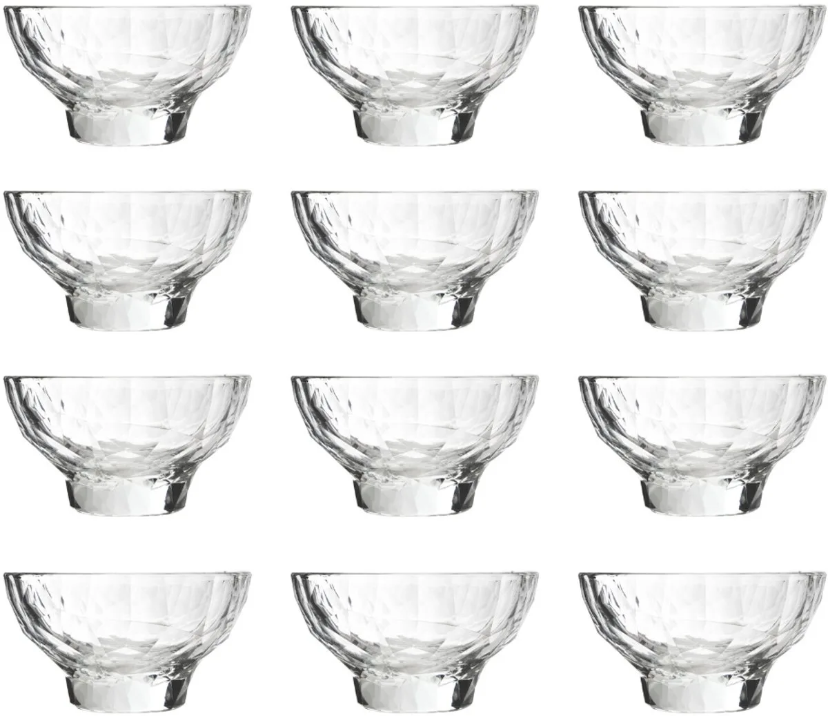IJscoupes Diamond - Sorbetglazen Mini - Ice Cups - Glas Vaatwasserbestendig - 225 ml 12 Stuks de Bormioli Rocco en Transparent – photo produit