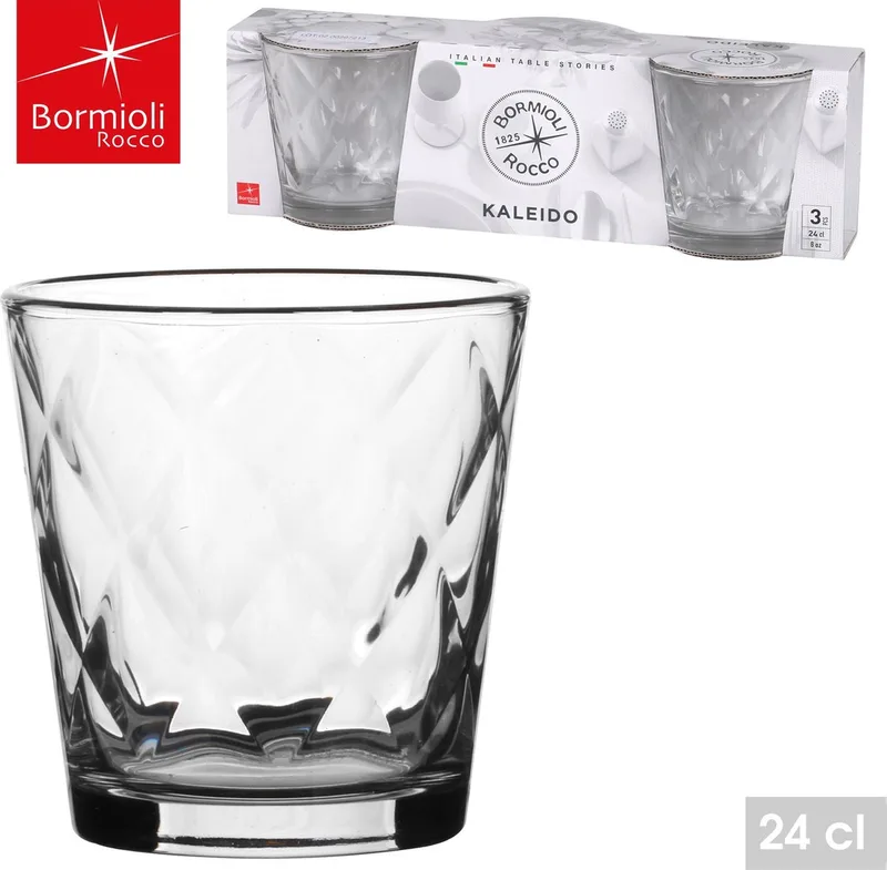 Kaleido Waterglas 24 Cl Set 3 by Bormioli Rocco in Transparent – product photo
