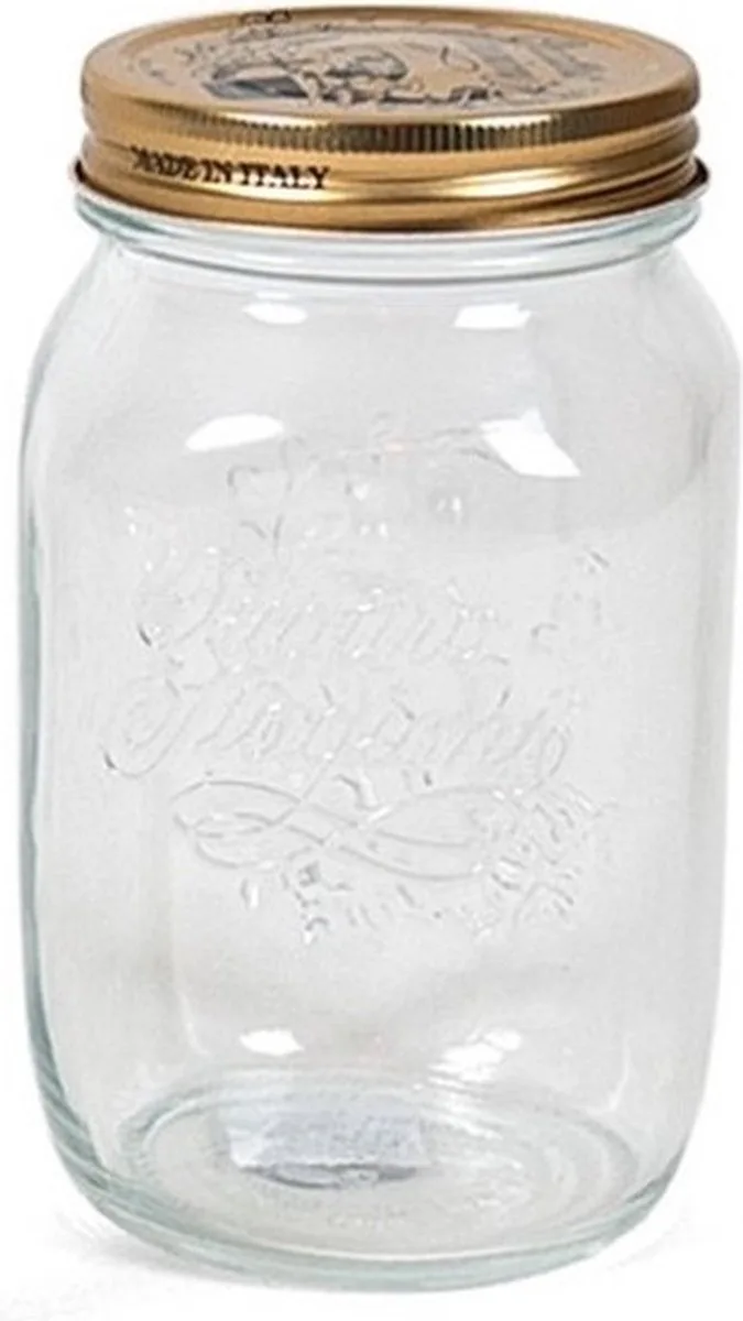 keuken voorraadpotten - met schroefdop - glas - 1 liter - 10 x 18 cm - weckpotten de Bormioli Rocco en Transparent – photo produit