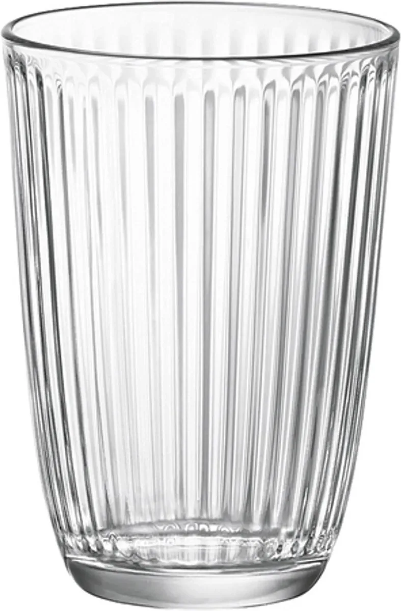 Line serie longdrink glazen set van 6 - Italiaanse kwaliteit - Glazen - Waterglazen - Elegant design - 390ML by Bormioli Rocco in Transparent – product photo