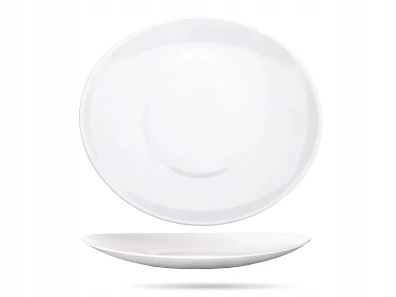 Prometeo Dessertbord Ovaal 22x19 cm Gehard Glas von Bormioli Rocco in Weiß – Produktfoto