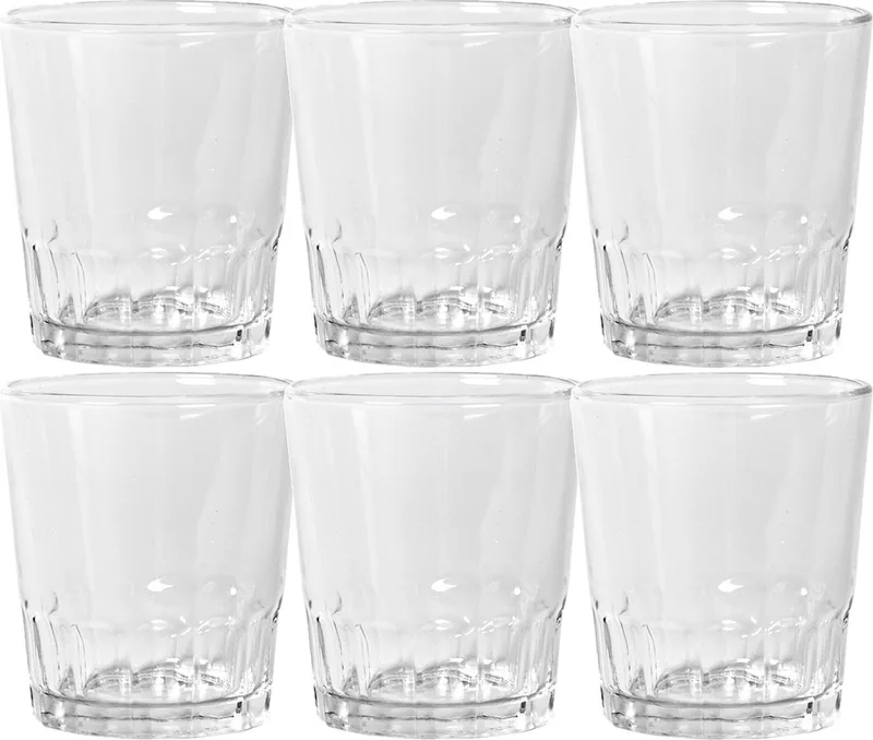 Shotglazen/shotjes - glas - 110 ml - 6 cm - 6x Stuks - borrelglazen - vaatwasser bestendig by Bormioli Rocco in Transparent – product photo