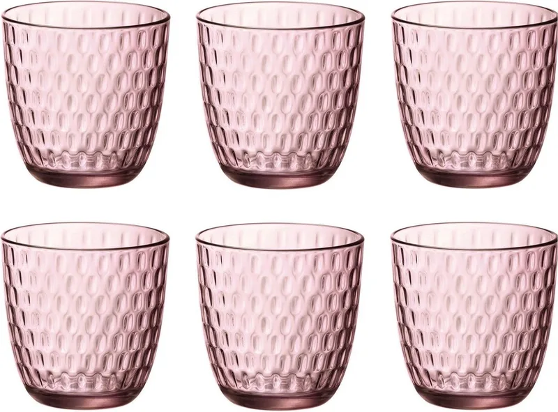 Slot waterglas - 29 cl - Set-6 von Bormioli Rocco in Rosa – Produktfoto