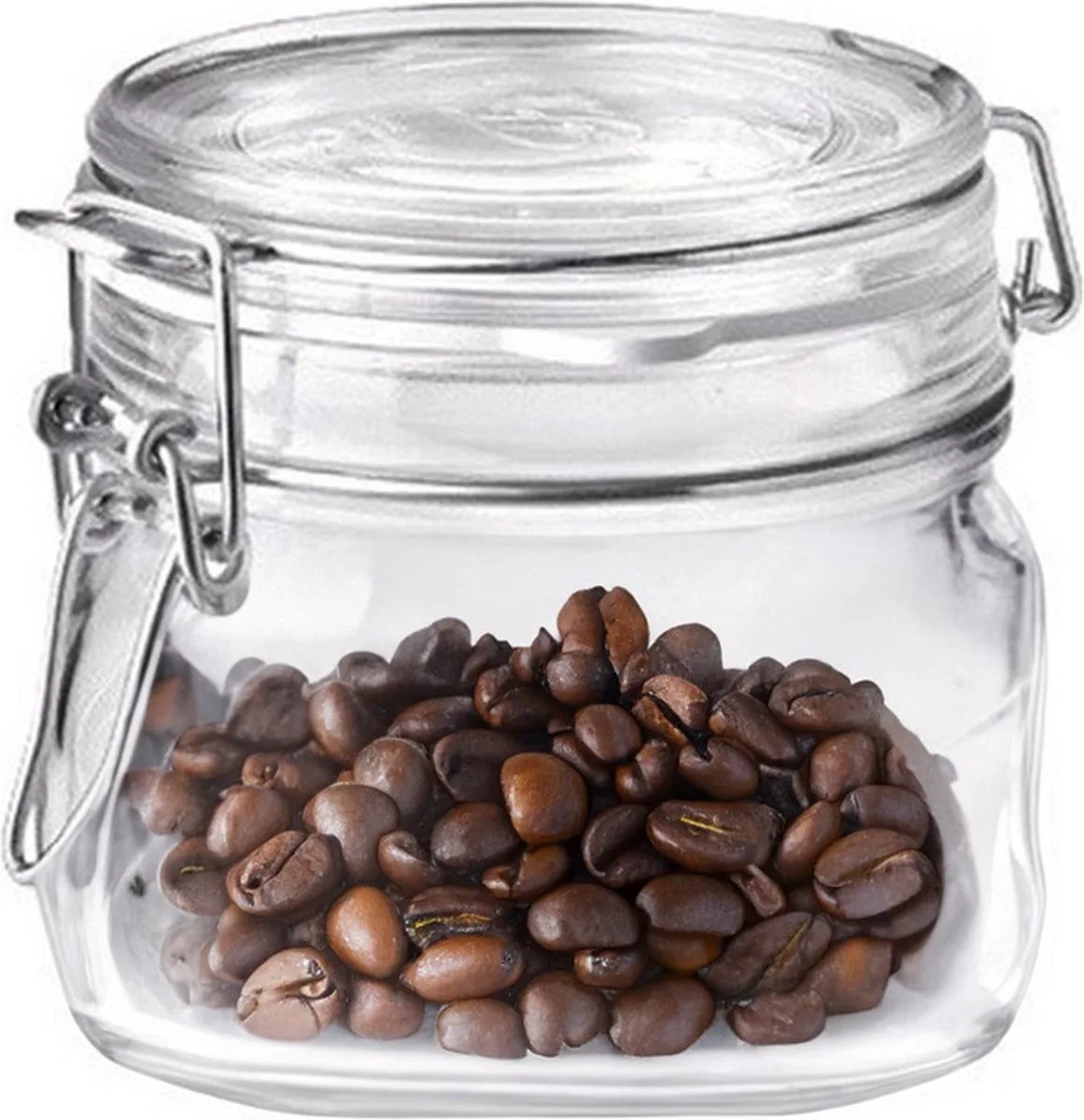 Voorraad/weckpot - glas - 10,5 x 10 cm - 500 ml van Bormioli Rocco in Transparant – productfoto