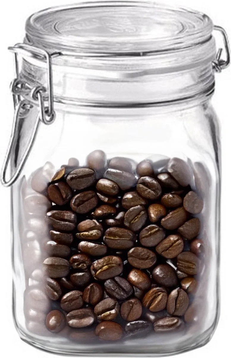 Voorraad/weckpot - glas - 16 x 10,6 cm - 1 L från Bormioli Rocco i Transparent – produktbild