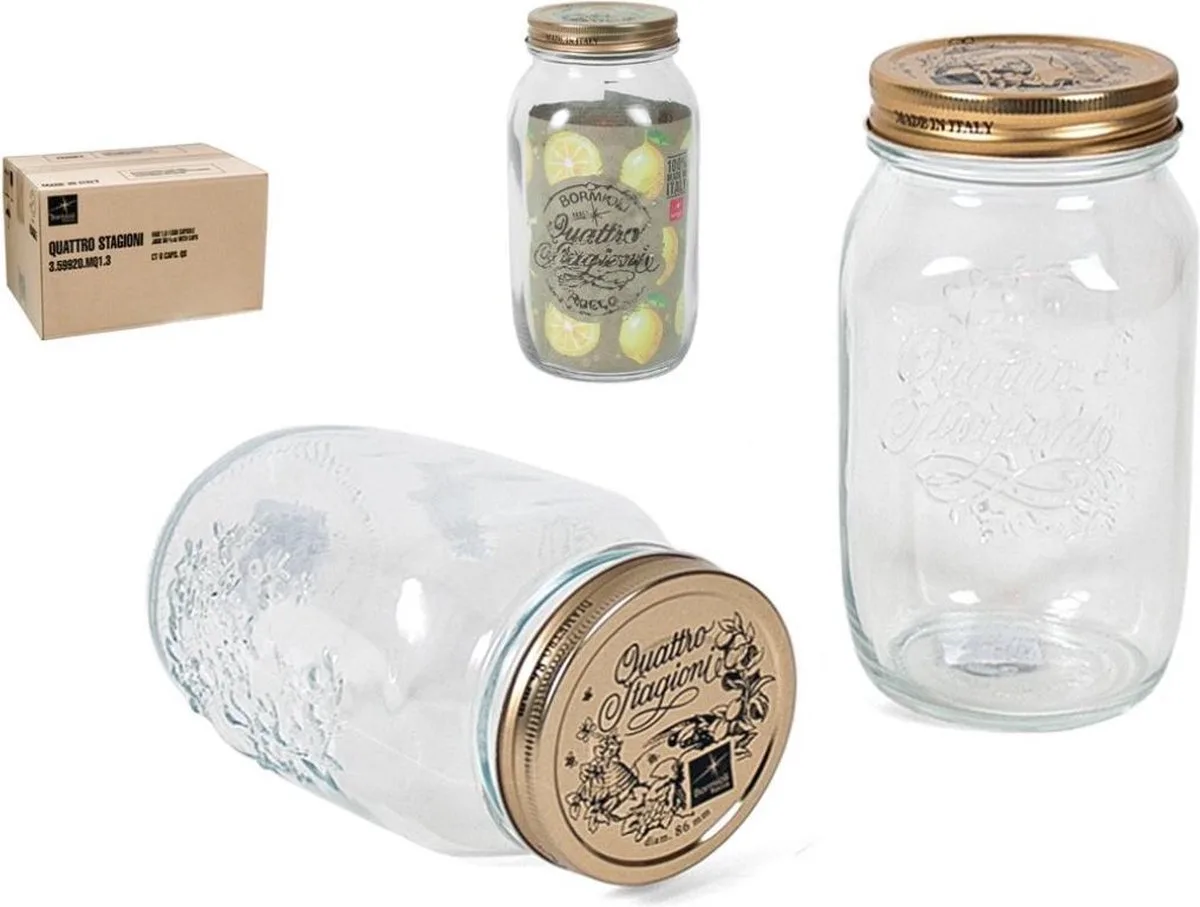 Voorraadpot 22 Cm 1,5 Liter Glas de Bormioli Rocco en Transparent – photo produit