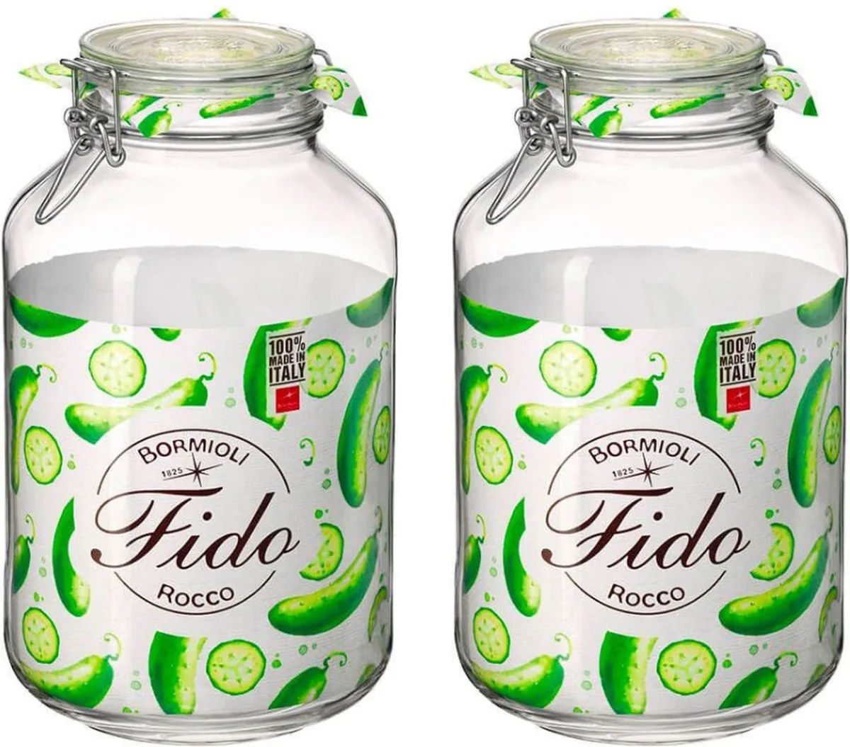 Weckpot Fido - ø 16 cm / 4 Liter - 2 stuks van Bormioli Rocco in Transparant – productfoto