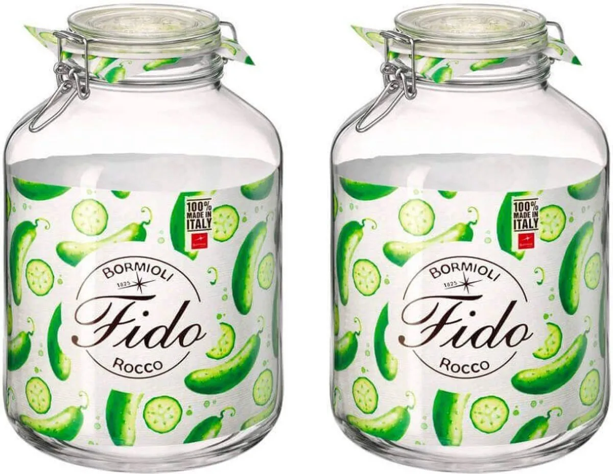 Weckpot Fido - ø 17.5 cm / 5 Liter - 2 stuks van Bormioli Rocco in Transparant – productfoto